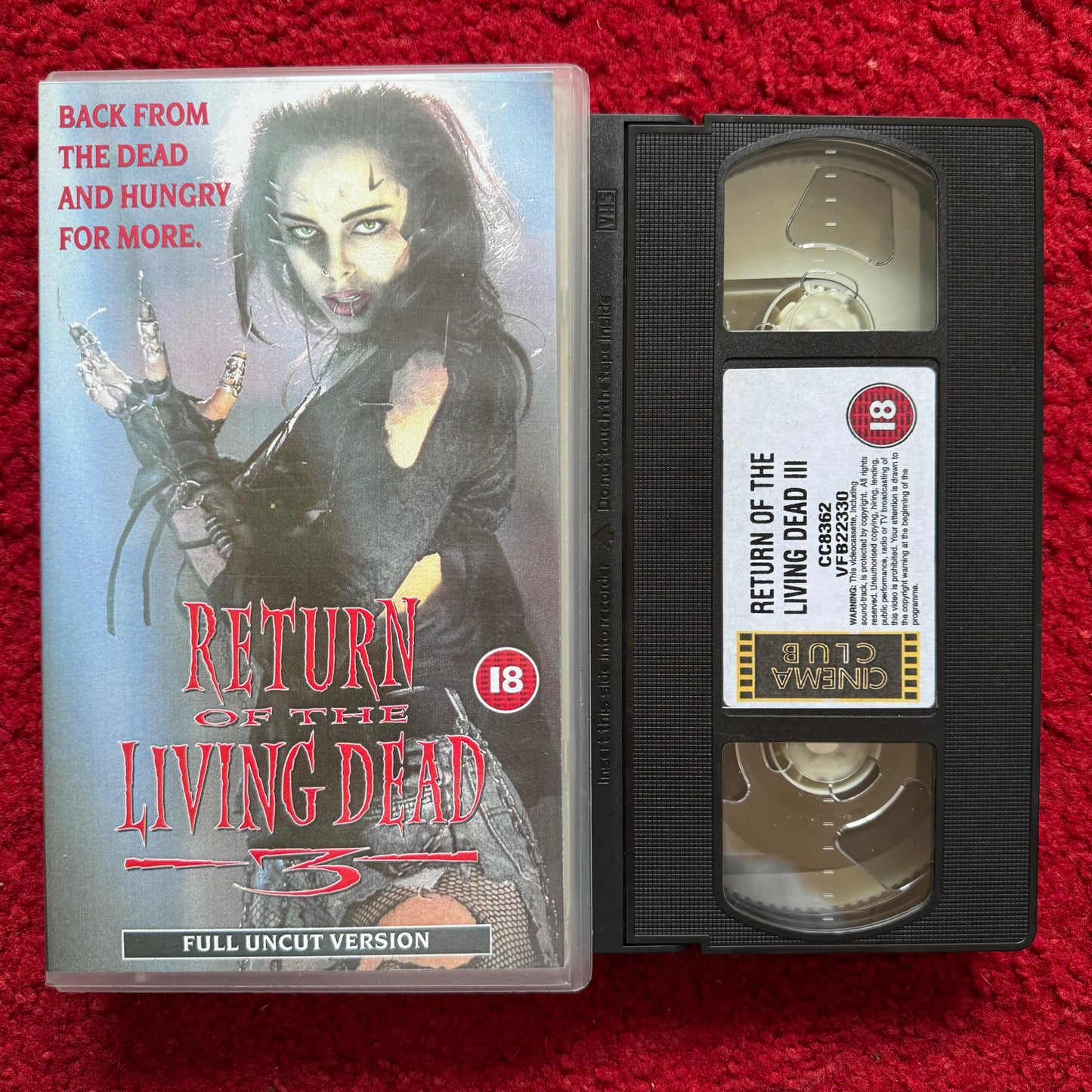 Return Of The Living Dead 3 VHS Video (1993) CC8362