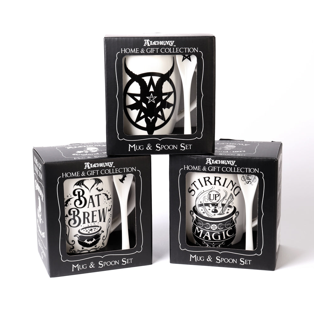 Alchemy Gothic Stirring up Magic, Mug & Spoon Set (ALMUG22)