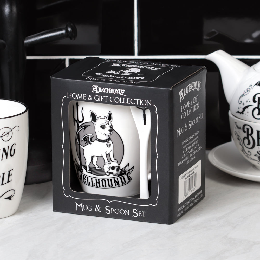 Alchemy Gothic Hellhound, Mug & Spoon Set (ALMUG24)