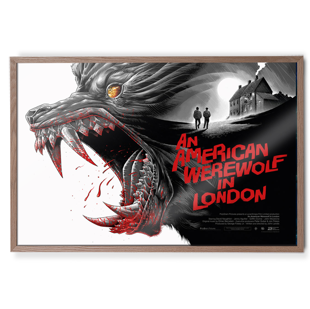 An American Werewolf In London (Variant) Horror Poster