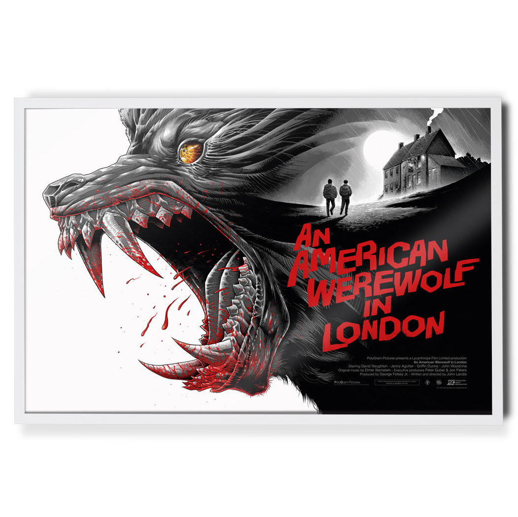 An American Werewolf In London (Variant) Horror Poster