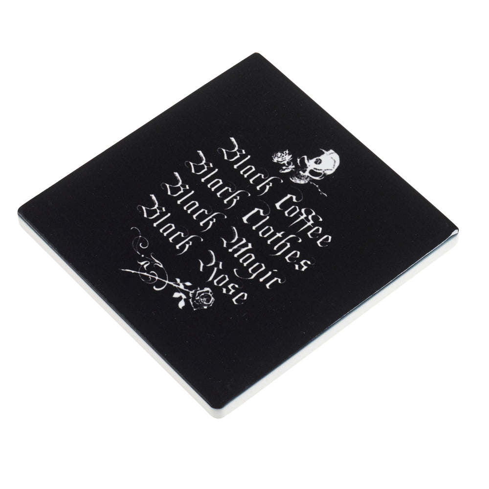 Alchemy Gothic Black Coffee Black Clothes... Individual Coaster (CC10)