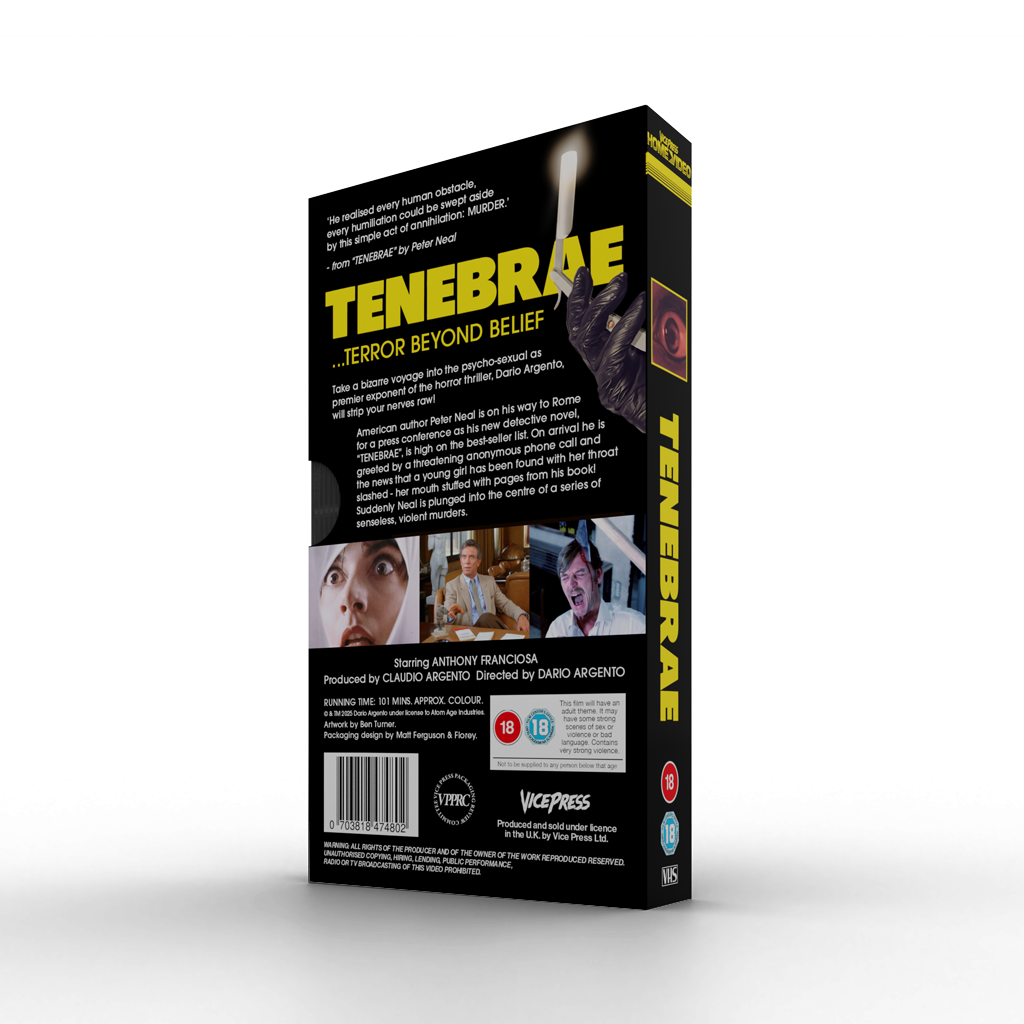 Tenebrae - Slipcase Edition Horror VHS