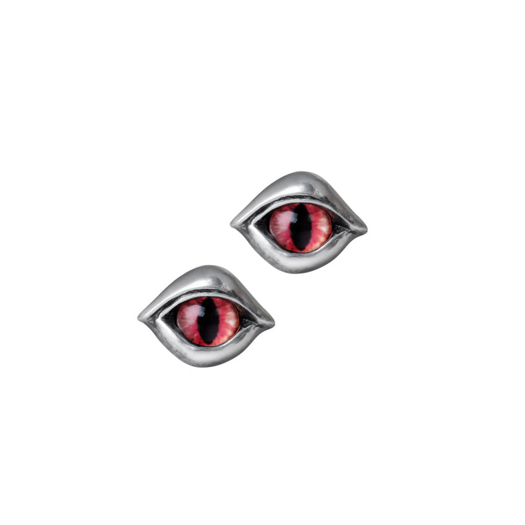 Alchemy Gothic Demoneye Pair of Stud Earrings (E422)