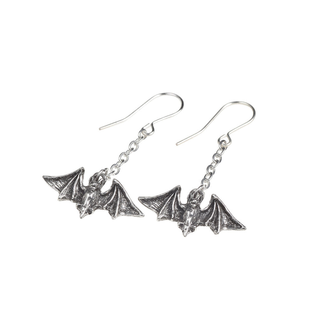 Alchemy Gothic Kiss The Night Pair of Dropper Earrings (E429)