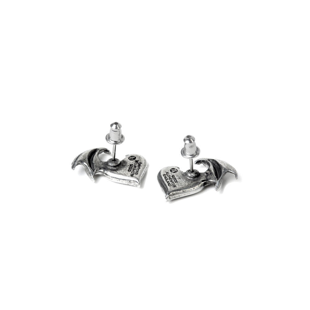 Alchemy Gothic Blacksoul Pair of Stud Earrings (E444)