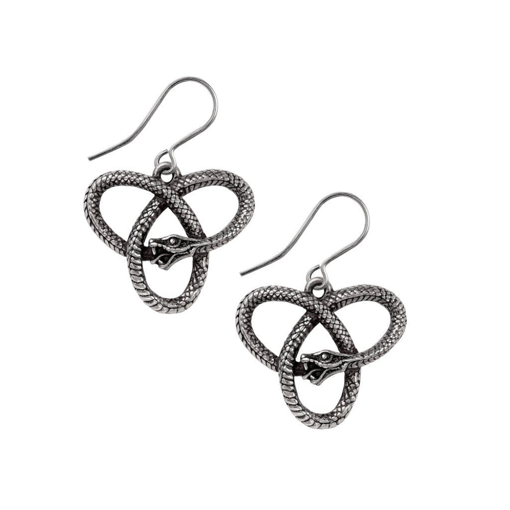 Alchemy Gothic Eve's Triquetra Pair of Dropper Earrings (E460)