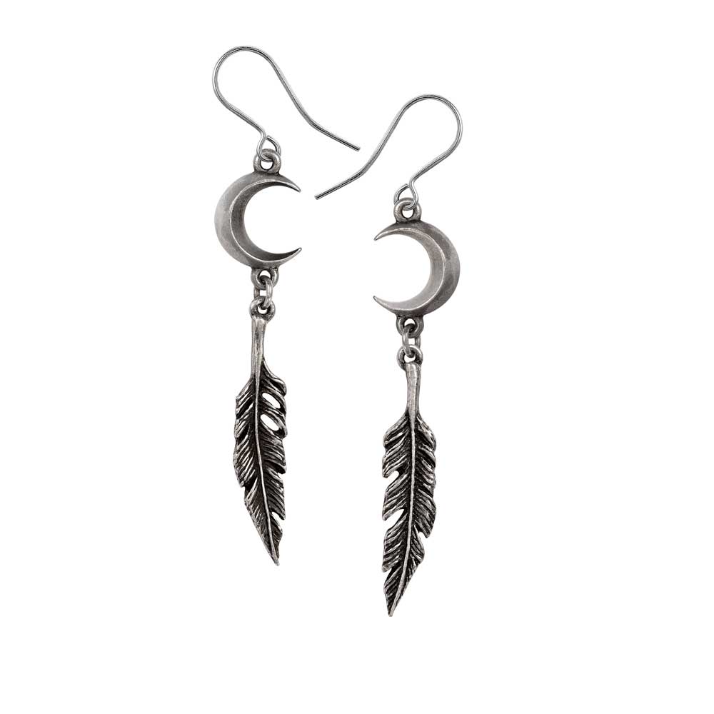 Alchemy Gothic Pagan Dream Catcher Pair of Dropper Earrings (E467)