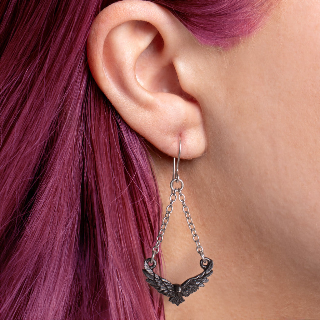 Alchemy Gothic Conspiracy Pair of Dropper Earrings (E478)