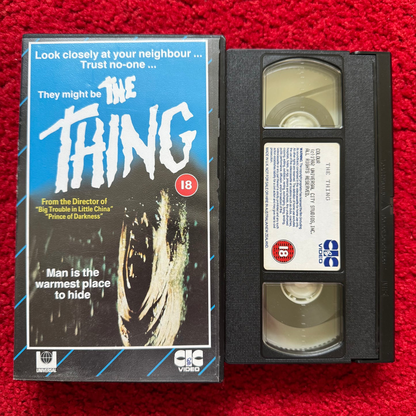 The Thing VHS Video (1982) VHR1062