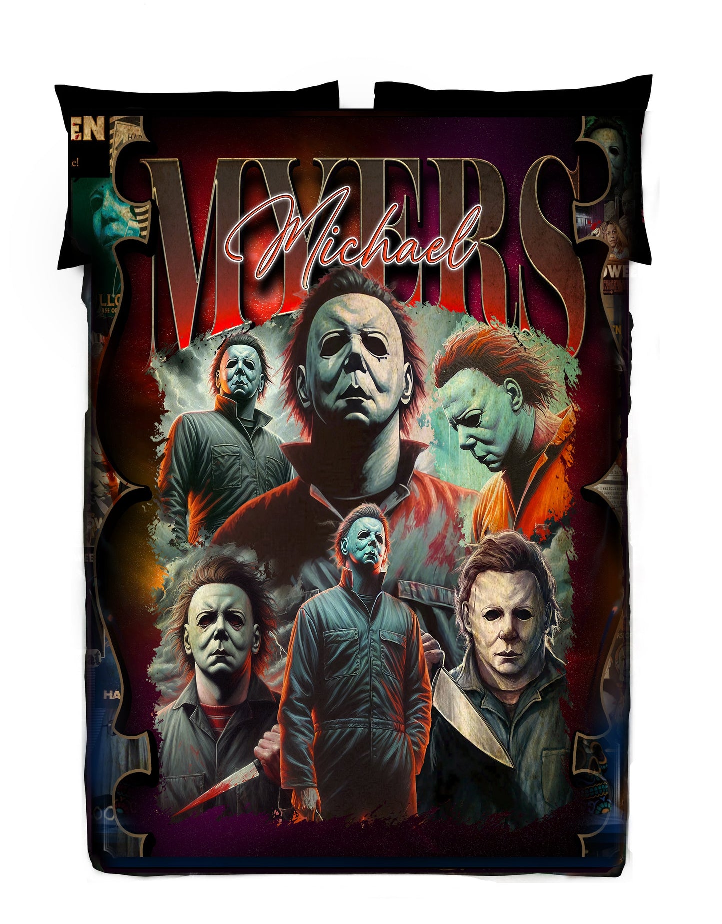 Horror Movie Blanket - Michael Myers Blanket - Luxury Twin / Double Fleece Blanket