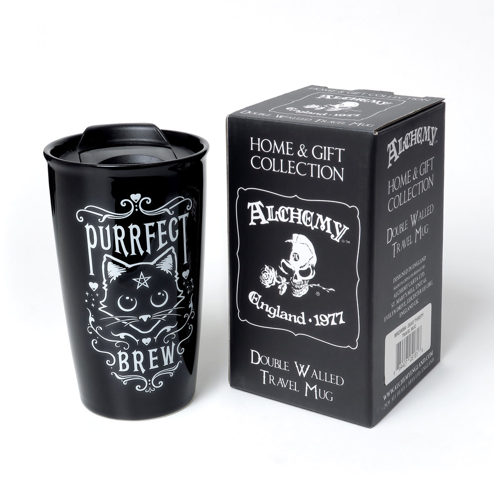 Alchemy Gothic Purrfect Brew: Travel Mug (MRDWM3)