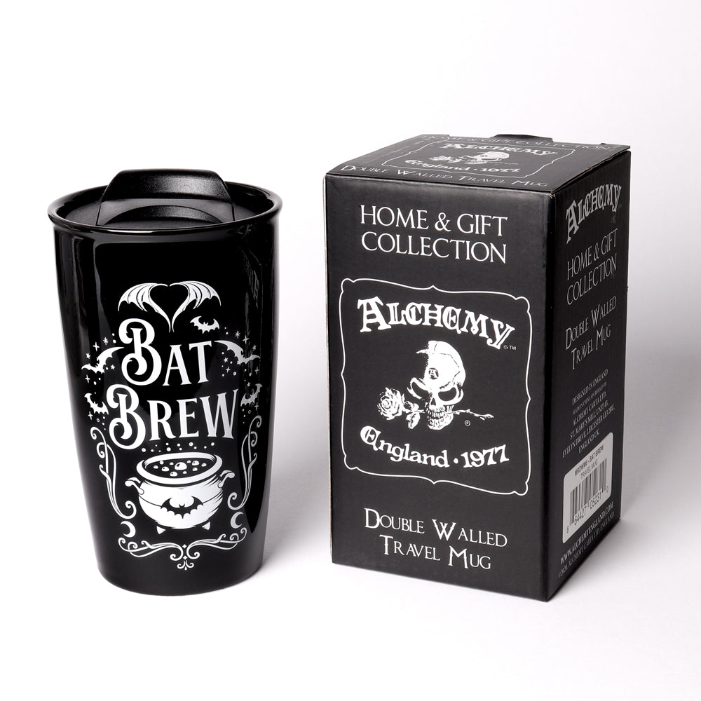 Alchemy Gothic Bat Brew Travel Mug (MRDWM6)