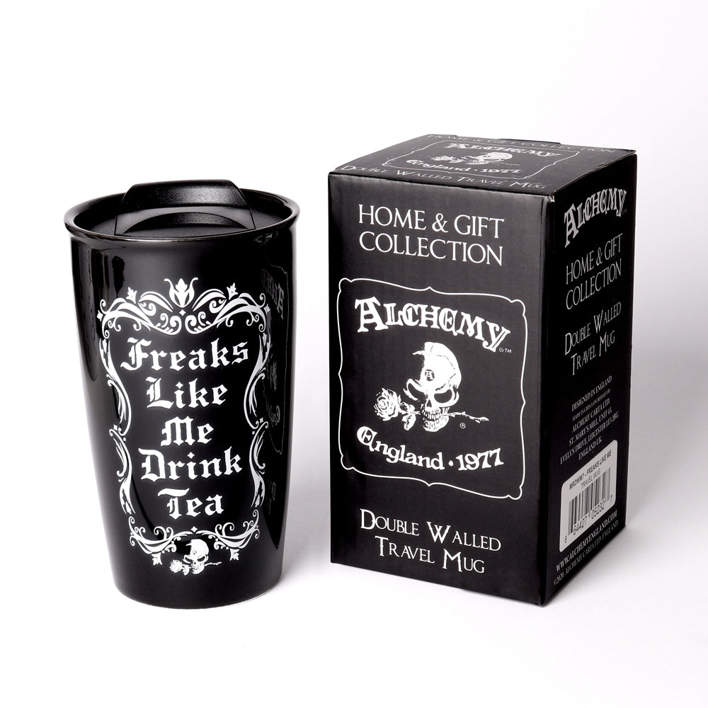 Alchemy Gothic Freaks Like Me Drink Tea Travel Mug (MRDWM7)