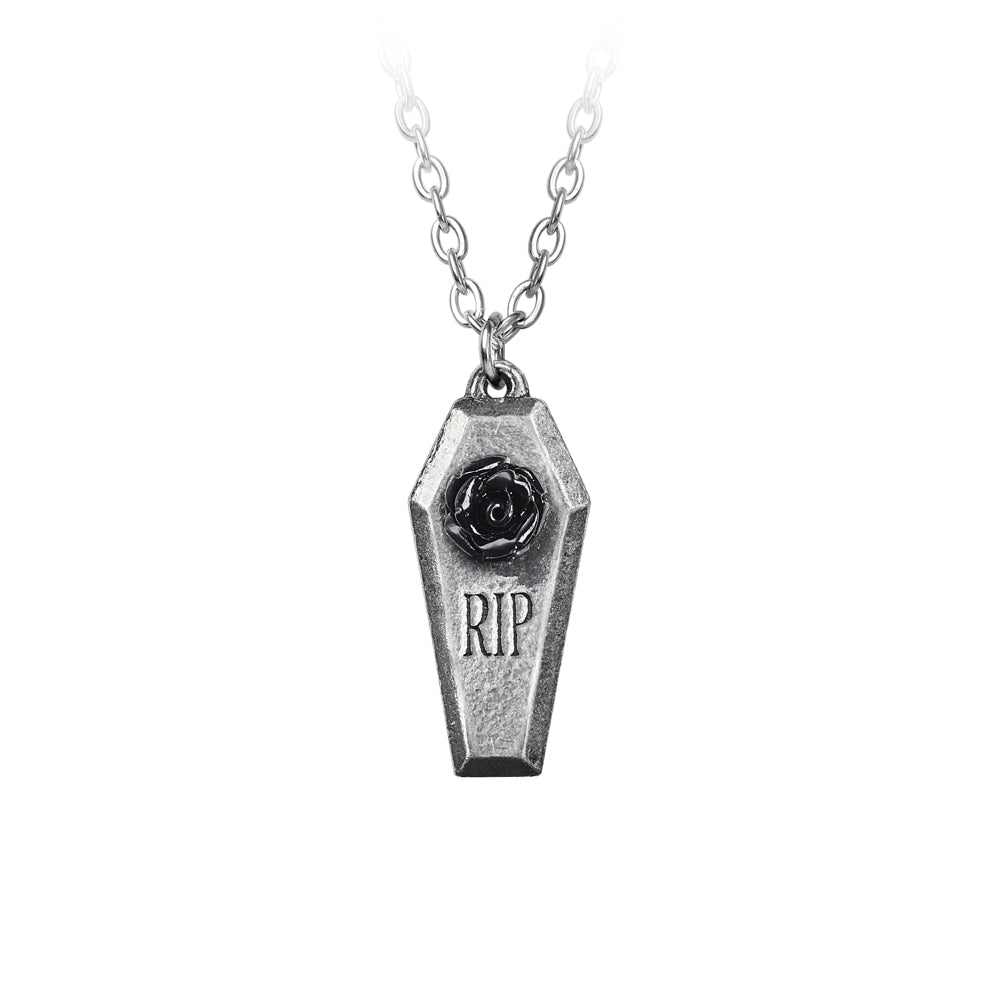 Alchemy Gothic RIP Rose Pendant (P881)