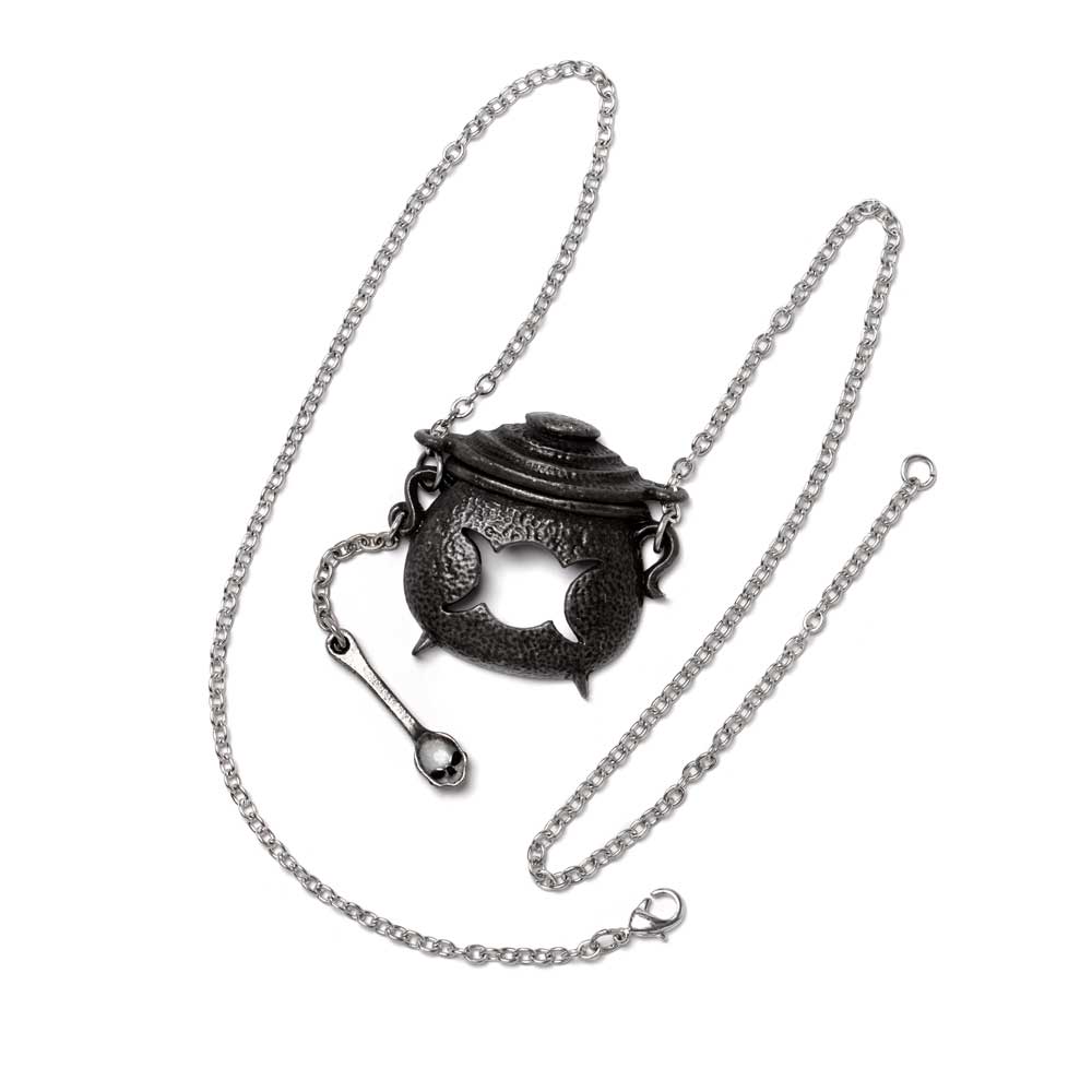 Alchemy Gothic Witches Cauldron Pendant (P945)