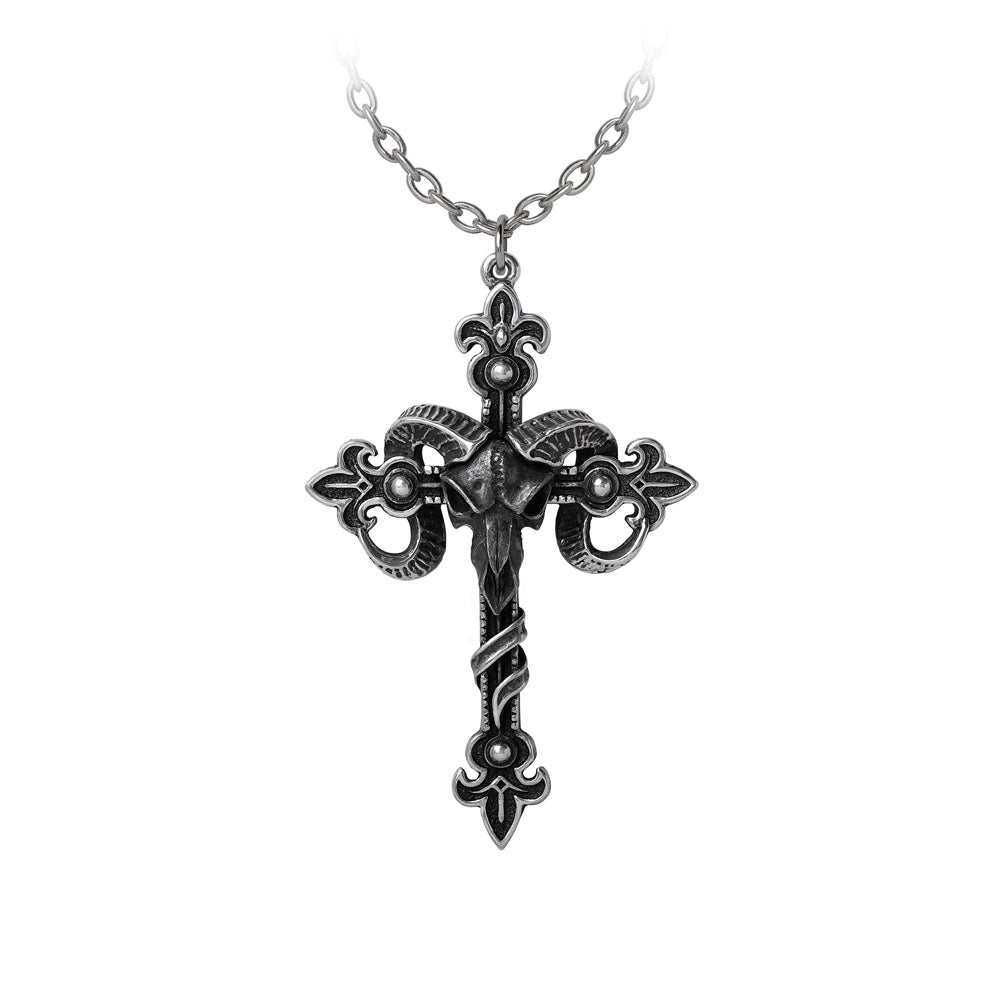 Alchemy Gothic Cross of Baphomet Pendant (P952)