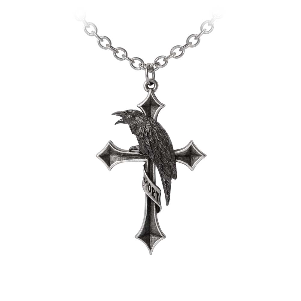 Alchemy Gothic Crux Corvis Pendant (P961)