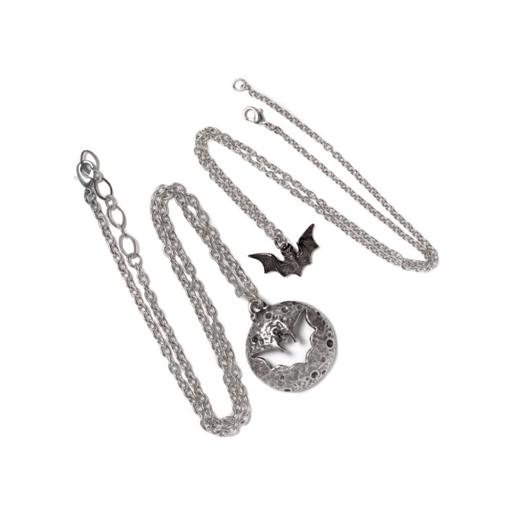 Alchemy Gothic Luna Roost Pair of Couple's Friendship Pendants (P977)