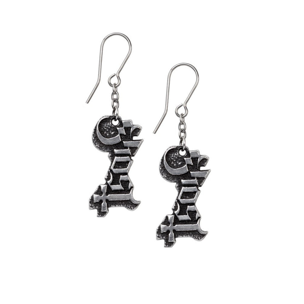 Alchemy Rocks Ghost Pair of Dropper Earrings (PE16)