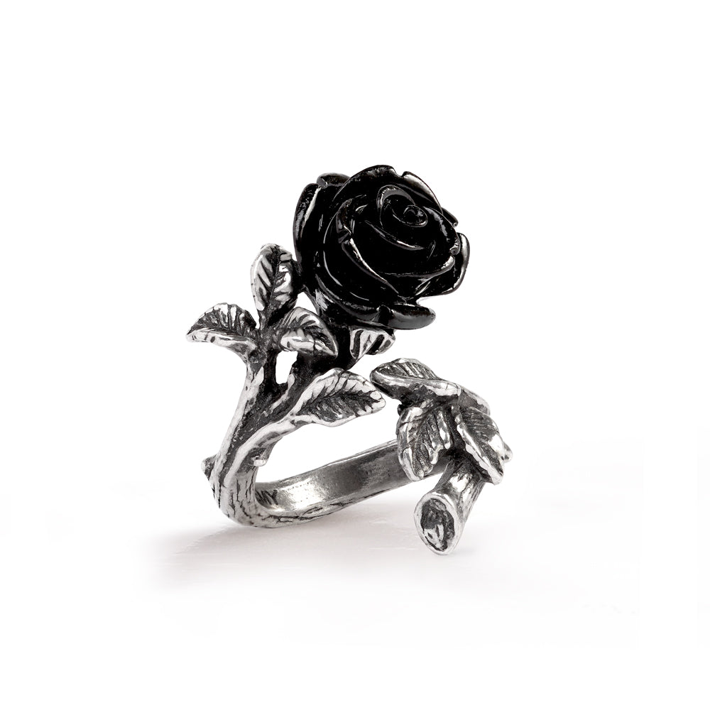 Alchemy Gothic Wild Black Rose Ring (R241)