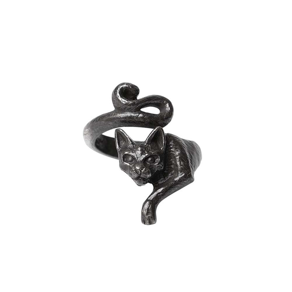 Alchemy Gothic Le Chat Noir Ring (R249)