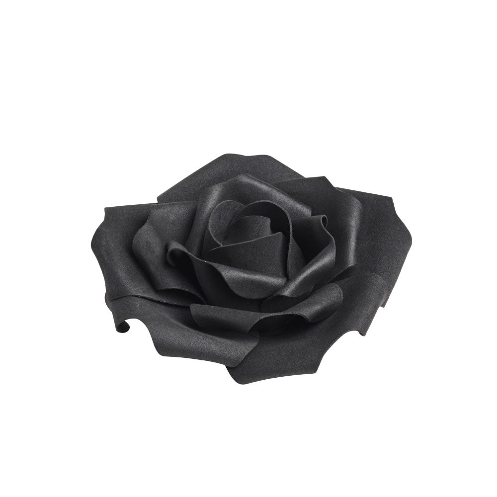 Alchemy Gothic Small Black Rose Head Artificial Flower (ROSE4)