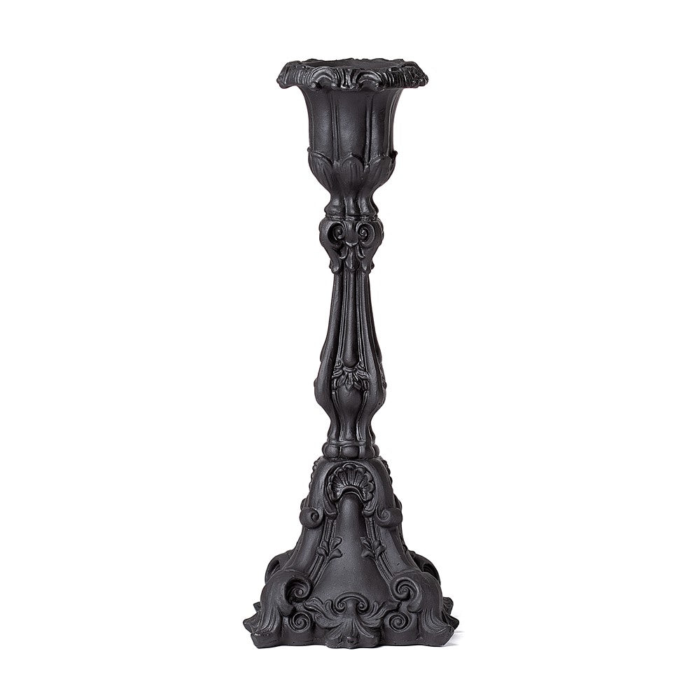 Alchemy Gothic Black Baroque Candle Stick Holder (SA22B)