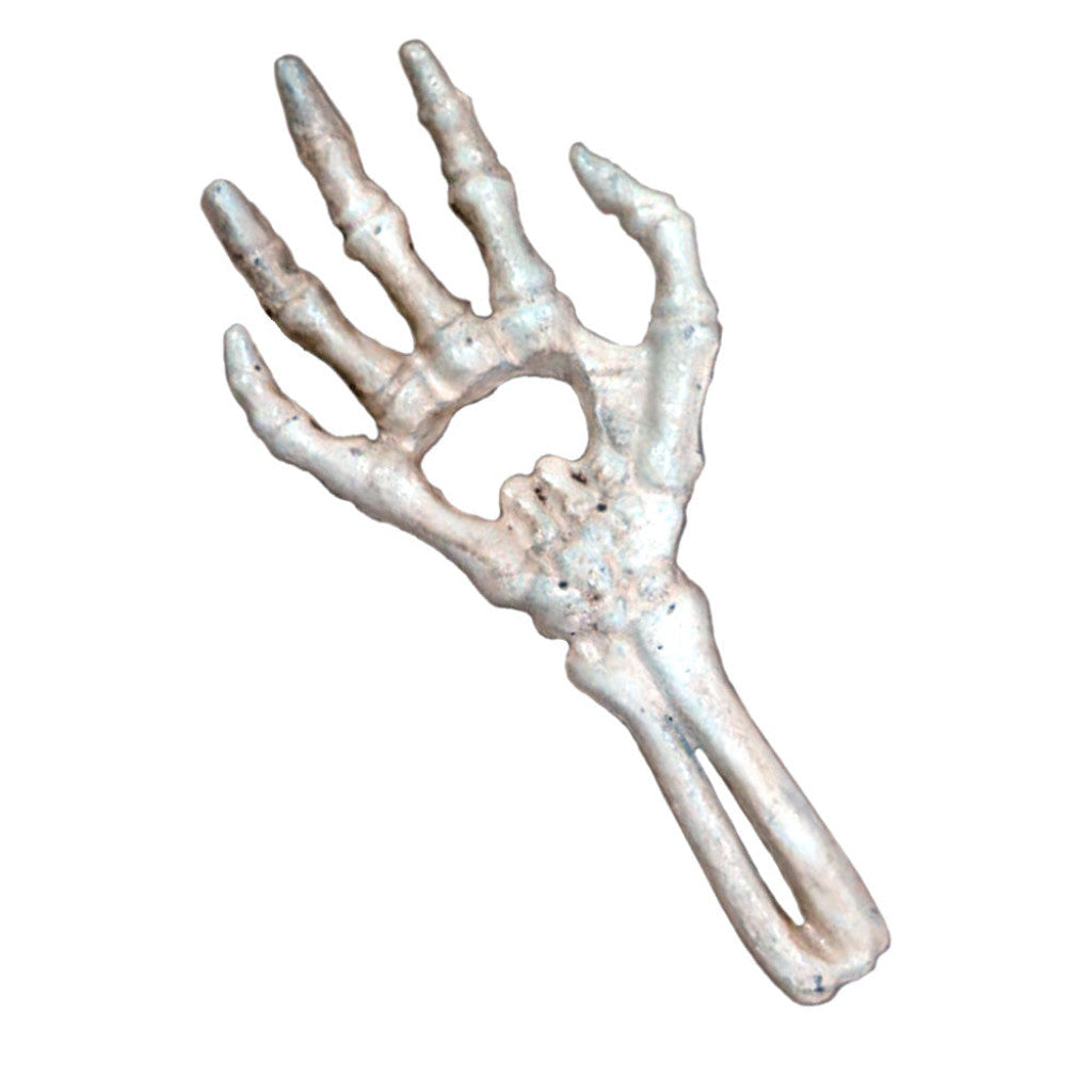Alchemy Gothic White Skeletal Hand Cast Iron Bottle Opener (SBO1)