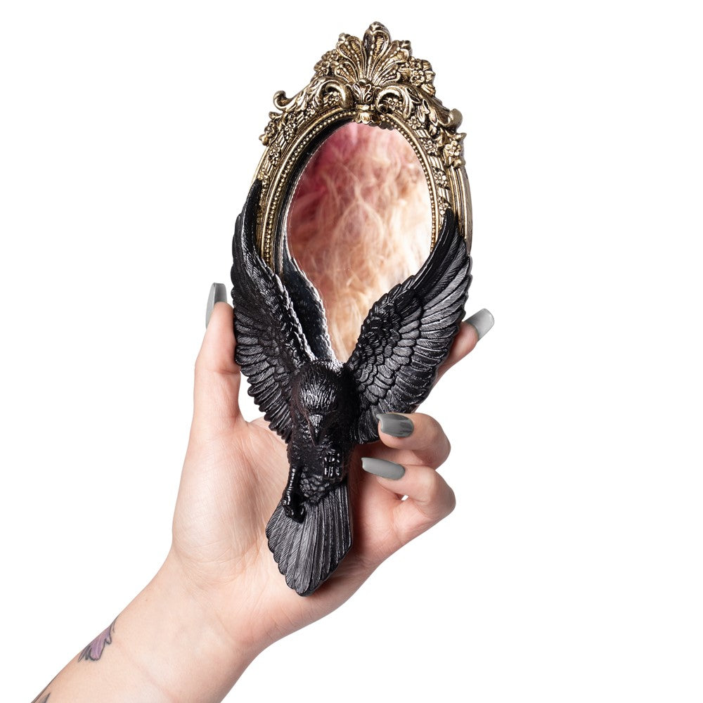 Alchemy Gothic Raven's Gaze Hand Mirror (V120)