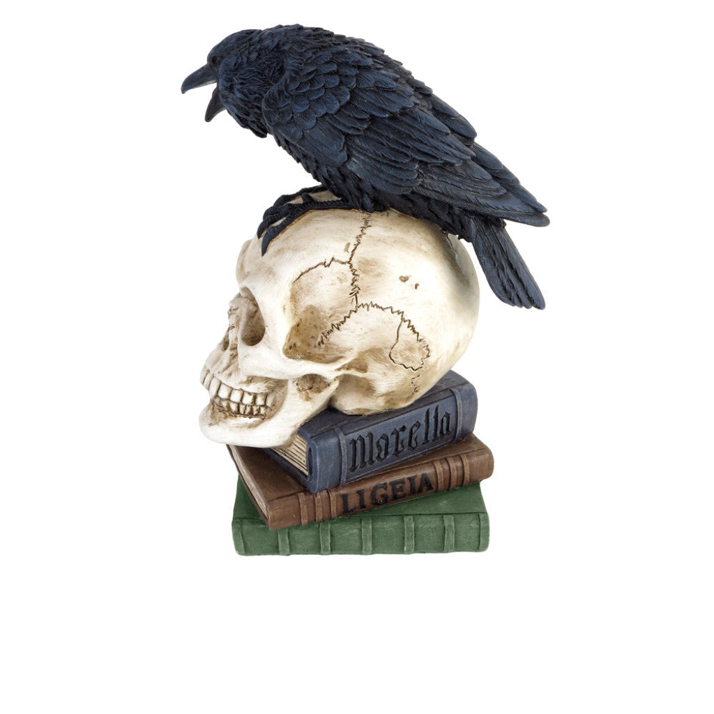 Alchemy Gothic Poe's Raven & Skull Ornament (V17)