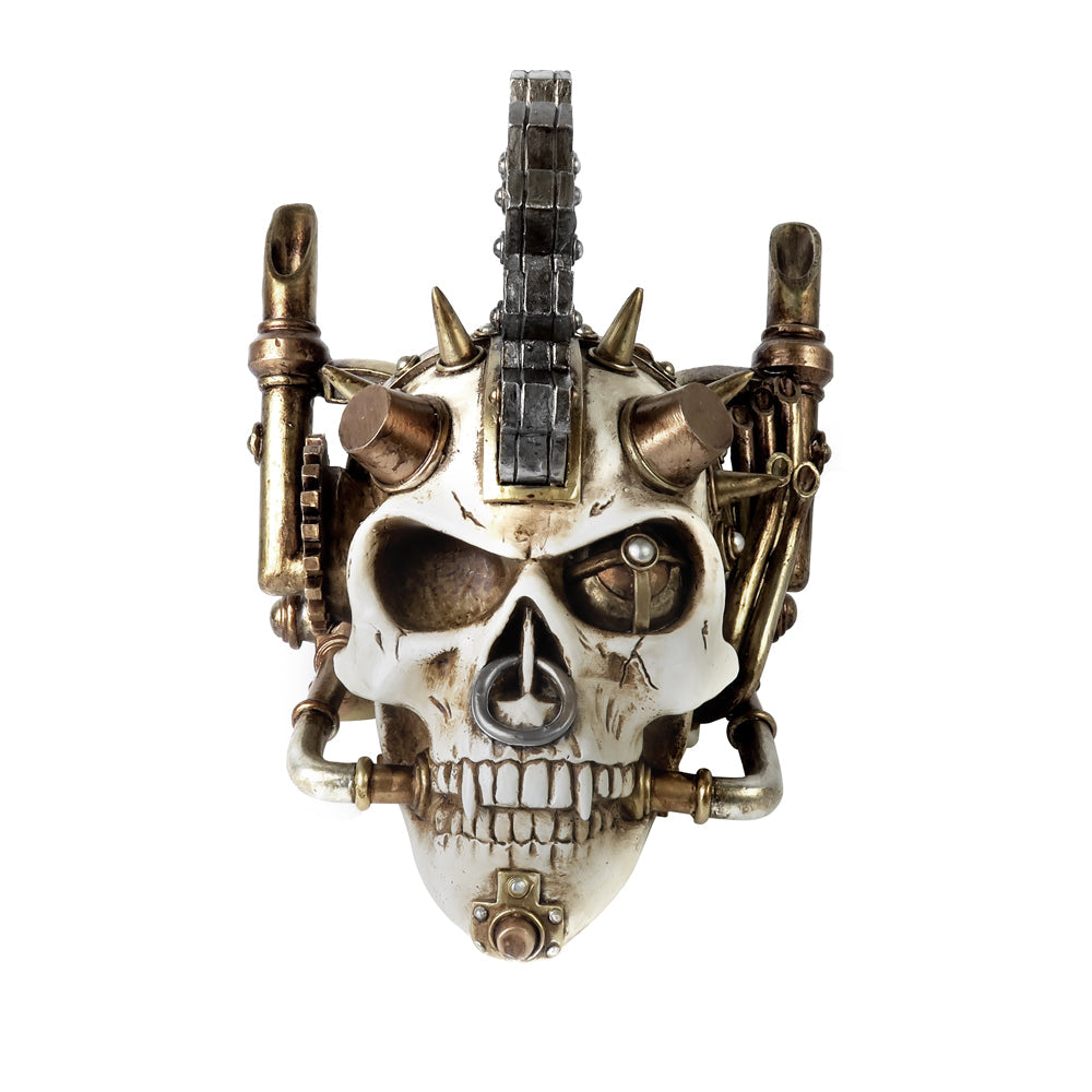 Alchemy Gothic Steam head Skull Ornament (V73)