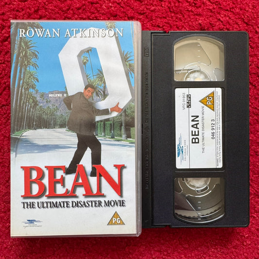 Bean VHS movie featuring Rowan Atkinson in the ultimate disaster film with a colorful cover