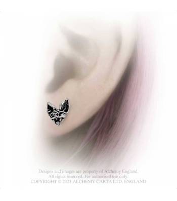 Alchemy Gothic Cauchemar Pair of Stud Earrings (E457)