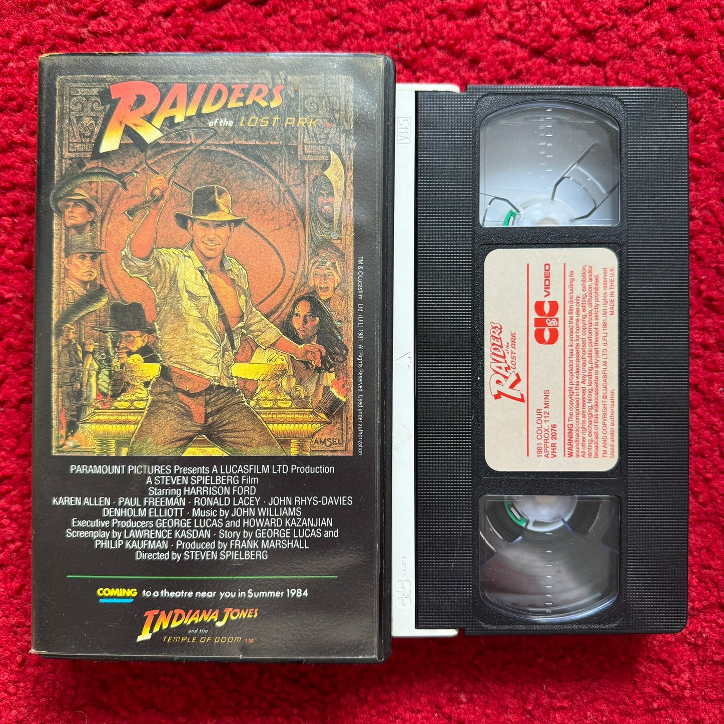 Raiders Of The Lost Ark VHS Video (1981) VHR2076