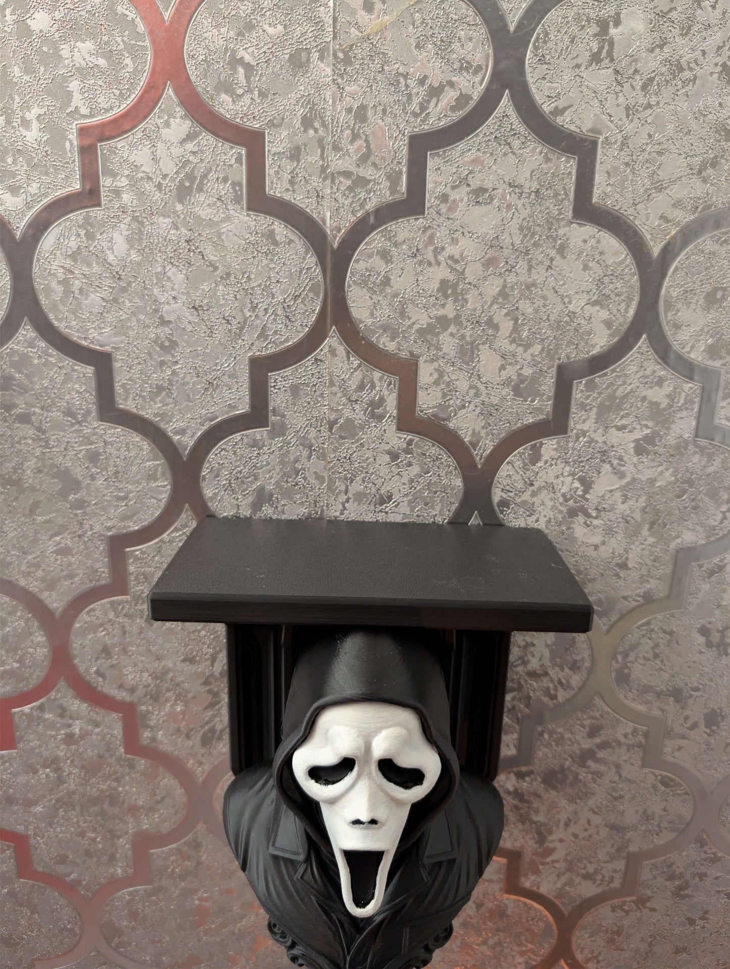 Ghostface Scream Wall Shelf Mount Display - Unique Horror Decor Gift