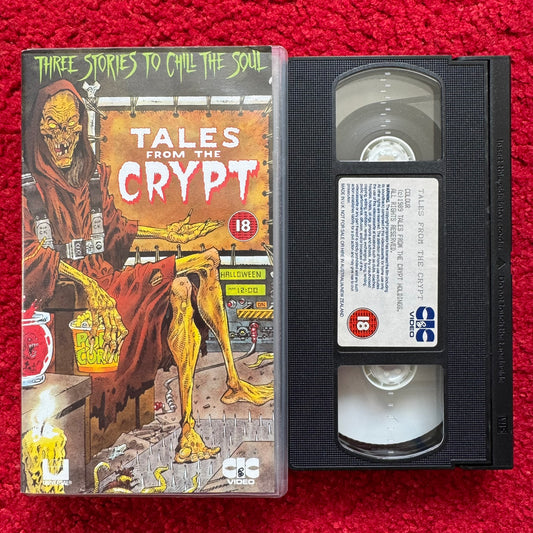Tales from the Crypt VHS video with a chilling cover and three horror stories for fans of the genre