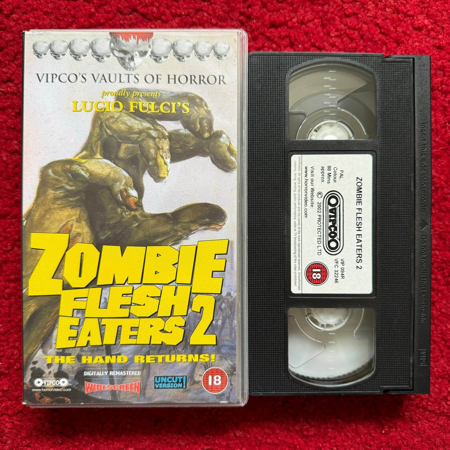 Zombie Flesh Eaters 2 VHS Video (1988) VIP094