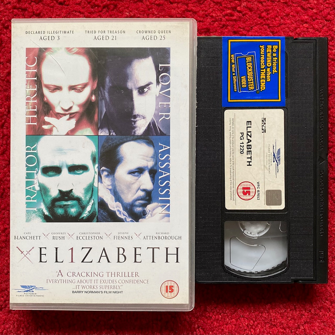 Elizabeth Ex Rental VHS Video (1998) PG1220