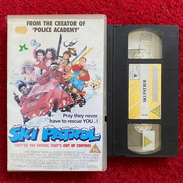 Ski Patrol Ex Rental VHS Video (1990) EVV1169
