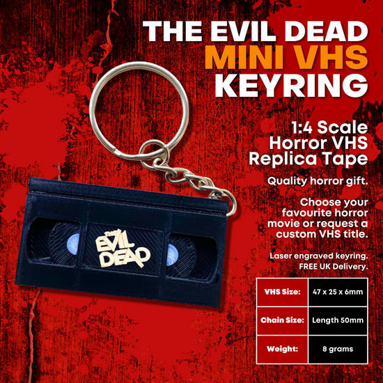 The Evil Dead Mini Horror VHS Keyring