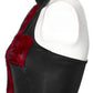 Punk Rave Valora Cross Fur Halter Top In Crimson