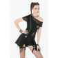 Dark in Love Punk Mesh Layered Skort Shorts