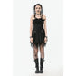Dark in Love Mortalis Lace-Up Goth Dress in Black