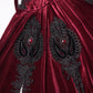 Punk Rave Seraphiel Gothic Velvet Cloak – Blood Red