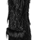 Punk Rave Morrigan Goth Gorgeous Jacquard Coat - Black