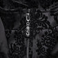 Punk Rave Morrigan Goth Gorgeous Jacquard Coat - Black