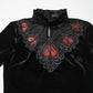 Punk Rave Belladonna Demon’s Hand Velvet T-Shirt in Red
