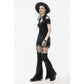 Dark in Love Seraphine Lace Off-Shoulder Goth Top in Black