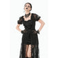 Dark in Love Morwenna Lace Gothic Maxi Dress in Black